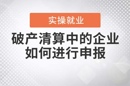 處于破產(chǎn)清算程序中的企業(yè)如何進(jìn)行申報(bào)？
