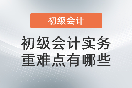 初級(jí)會(huì)計(jì)實(shí)務(wù)重難點(diǎn)有哪些？
