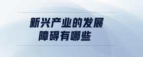 新興產(chǎn)業(yè)的發(fā)展障礙有哪些