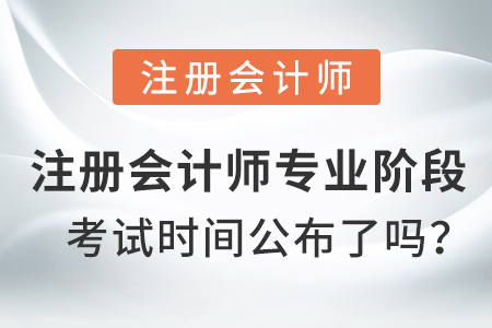 注冊(cè)會(huì)計(jì)師專(zhuān)業(yè)階段考試時(shí)間公布了嗎？
