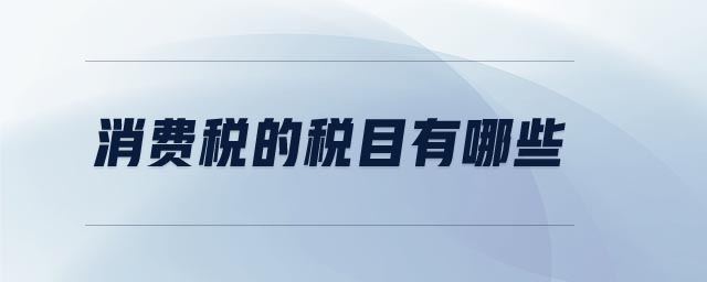 消費稅的稅目有哪些