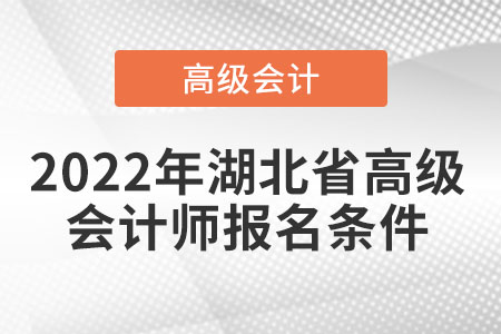 湖北省高級會計師考試資格報名條件