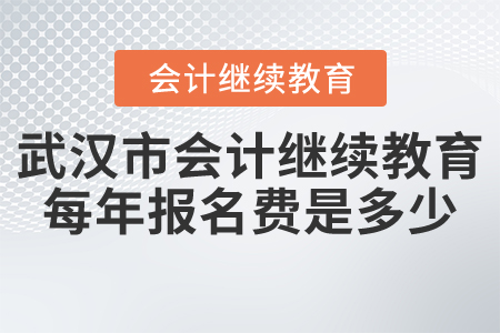 武漢市會計繼續(xù)教育每年報名費是多少？