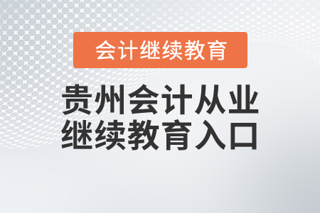 貴州會(huì)計(jì)從業(yè)繼續(xù)教育入口