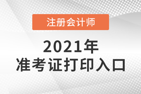 2021年注冊會計師準(zhǔn)考證打印入口