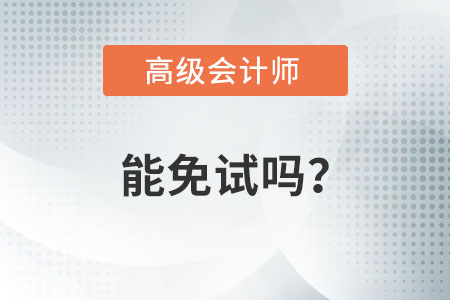 高級(jí)會(huì)計(jì)師考試可以免試嗎？