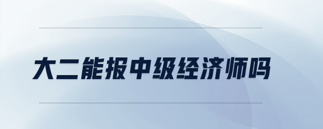 大二能報(bào)中級(jí)經(jīng)濟(jì)師嗎