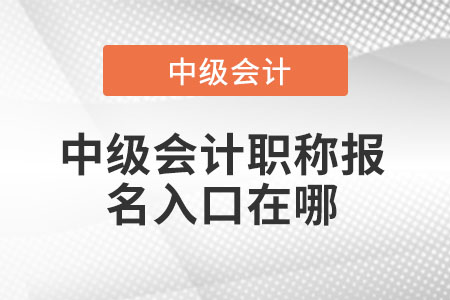 中級(jí)會(huì)計(jì)職稱報(bào)名入口在哪