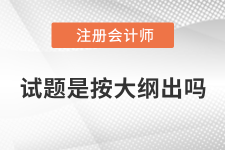 注會(huì)試題是按大綱出嗎？