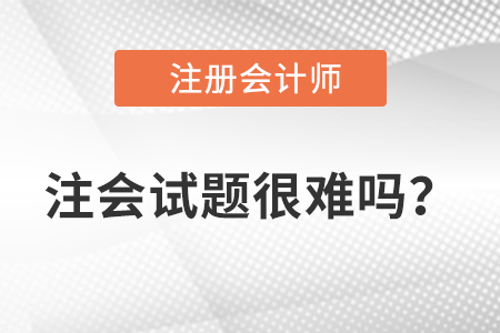 注會(huì)試題很難嗎？