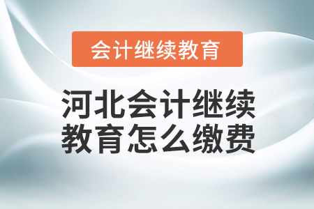 河北會計繼續(xù)教育怎么繳費？