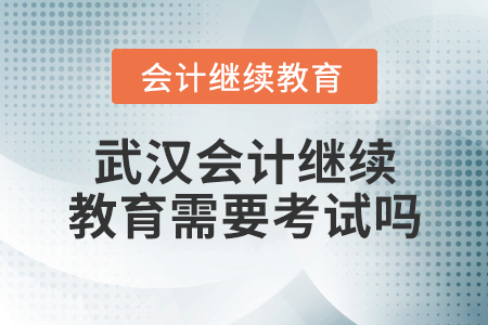 武漢會(huì)計(jì)繼續(xù)教育需要考試嗎?