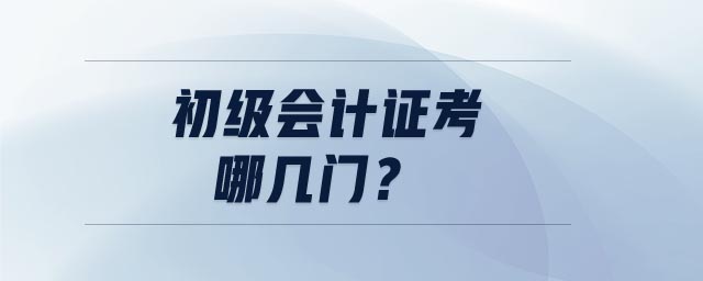 初級(jí)會(huì)計(jì)證考哪幾門(mén)