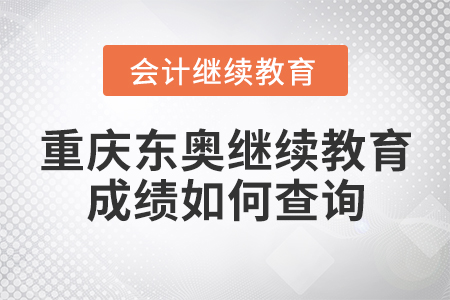 重慶東奧會計繼續(xù)教育成績?nèi)绾尾樵儯? alt=