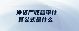 凈資產(chǎn)收益率計(jì)算公式是什么