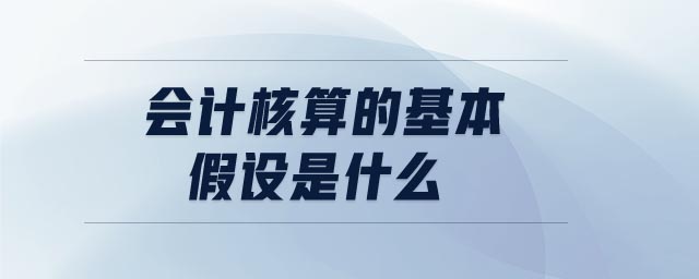 會(huì)計(jì)核算的基本假設(shè)是什么
