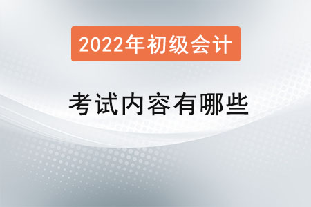 初級會(huì)計(jì)師考試內(nèi)容有哪些