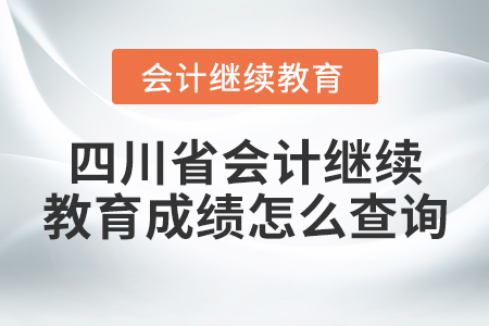 四川省會(huì)計(jì)繼續(xù)教育成績?cè)趺床樵儯? alt=