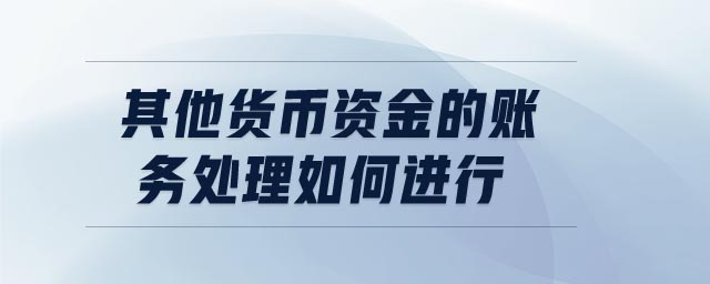 其他貨幣資金的賬務(wù)處理如何進行