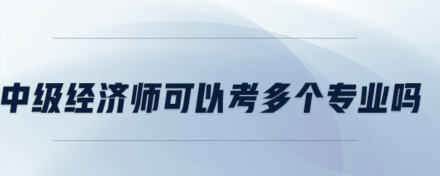 中級(jí)經(jīng)濟(jì)師可以考多個(gè)專業(yè)嗎