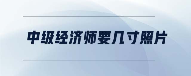 中級(jí)經(jīng)濟(jì)師要幾寸照片