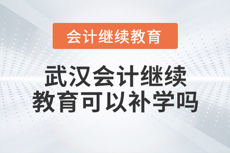 武漢會計繼續(xù)教育可以補學嗎？