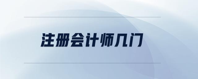 注冊(cè)會(huì)計(jì)師幾門