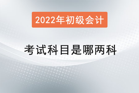 初級(jí)會(huì)計(jì)師考試科目是哪兩科