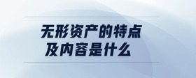 無形資產(chǎn)的特點(diǎn)及內(nèi)容是什么