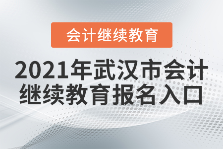 2021年武漢市會計繼續(xù)教育報名入口