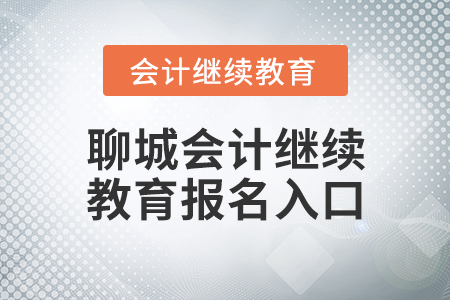 聊城會計繼續(xù)教育報名入口