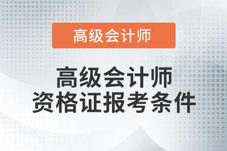 高級會計師資格證報考條件