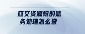 應(yīng)交資源稅的賬務(wù)處理怎么做