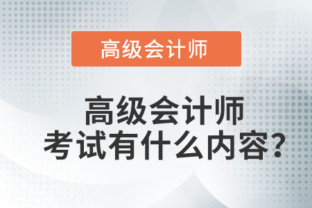 高級(jí)會(huì)計(jì)師考試有什么內(nèi)容？
