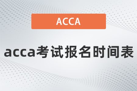 2021年acca考試報(bào)名時(shí)間表