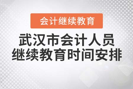 武漢市會(huì)計(jì)人員繼續(xù)教育時(shí)間安排