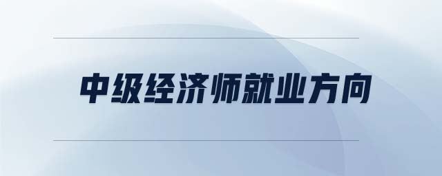 中級經(jīng)濟(jì)師就業(yè)方向