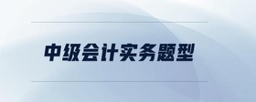中級(jí)會(huì)計(jì)實(shí)務(wù)題型