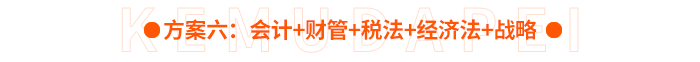 方案六：會計+財管+稅法+經(jīng)濟法+戰(zhàn)略