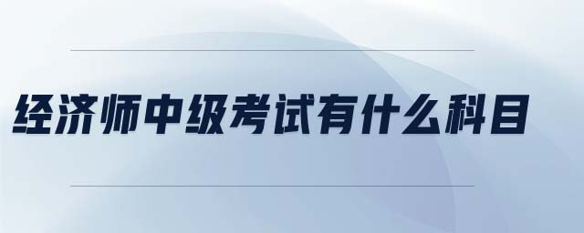 經(jīng)濟(jì)師中級(jí)考試有什么科目