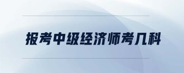 報考中級經(jīng)濟(jì)師考幾科