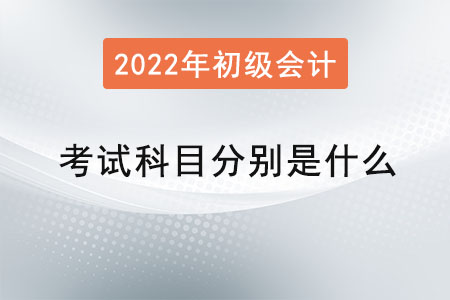 初級(jí)會(huì)計(jì)師考試科目分別是什么