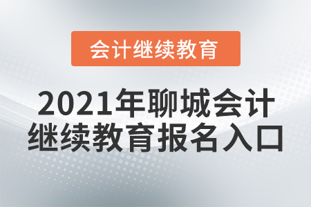 2021年聊城會計繼續(xù)教育報名入口
