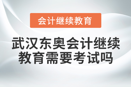 武漢東奧會(huì)計(jì)繼續(xù)教育需要考試嗎？