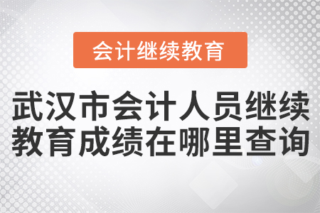 武漢市會計人員繼續(xù)教育成績在哪里查詢？