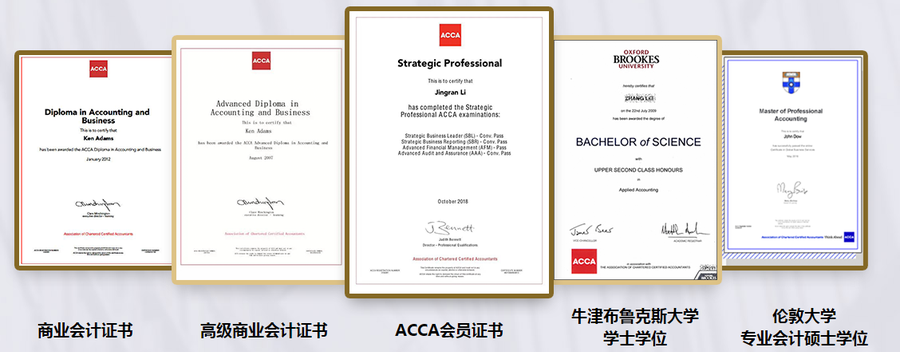 2021年acca可以申請哪些證書和學位？