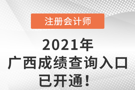 廣西自治區(qū)南寧2021年注冊(cè)會(huì)計(jì)師成績(jī)查詢?nèi)肟谝验_(kāi)通