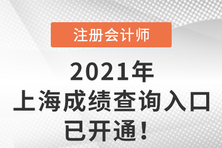 上海市虹口區(qū)2021注冊會計師考試成績查詢?nèi)肟谝验_通