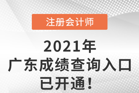 2021年廣東注會(huì)成績(jī)查詢?nèi)肟谝验_(kāi)通