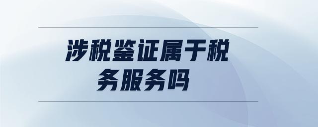 涉稅鑒證屬于稅務(wù)服務(wù)嗎